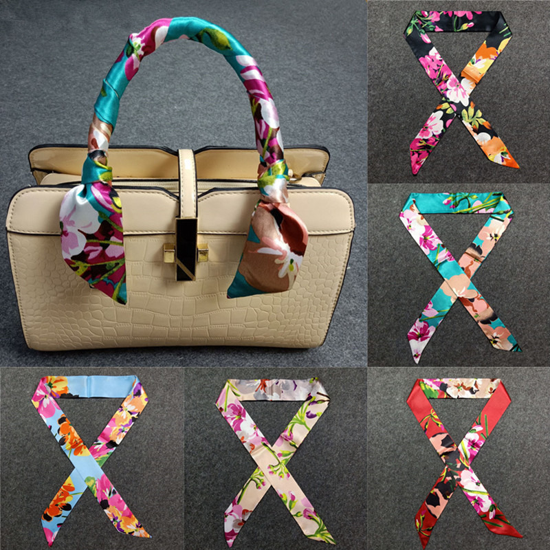 Silk Scarf Square - 47 สียี่ห้อผ้าพันคอผ้าไหมขนาดเล็กกระเป๋าผ้าพันคอผู้หญิงหัว Hijab ผ้าพันคอยาว Skinny ผ้าพันคอสำหรับสุภาพสตรีแฟชั่น