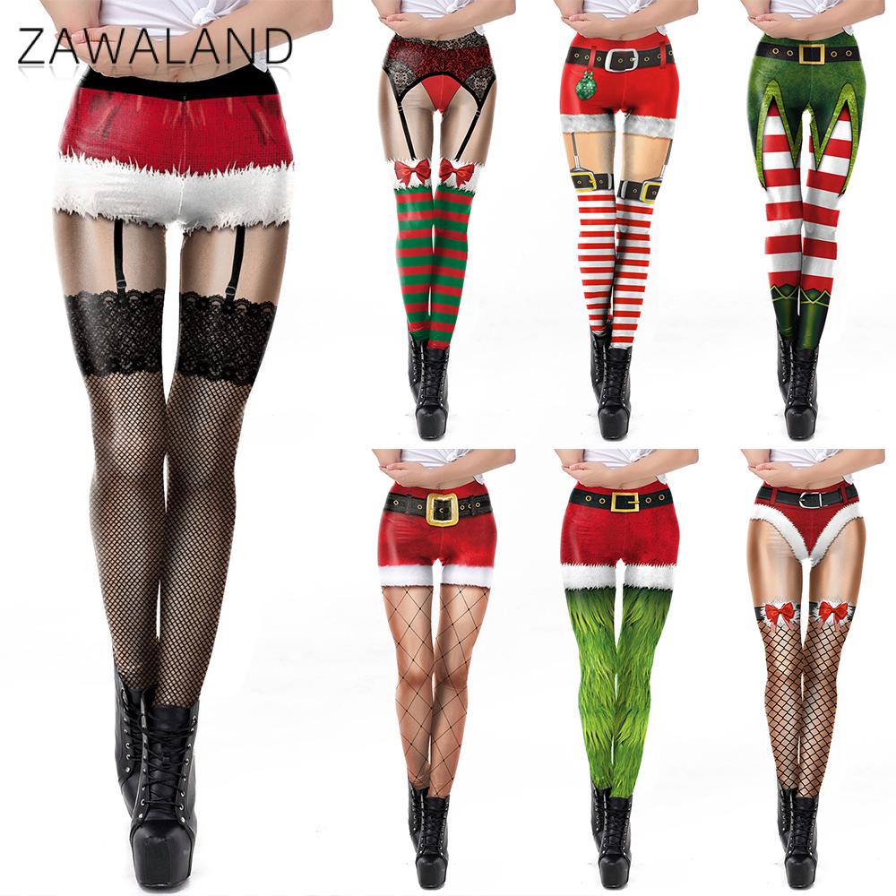 Women'S Red Accessories - กางเกงโยคะคริสต์มาส Zawaland สำหรับผู้หญิง ลายทางสีแดงตลกๆ ผ้าไหมพิมพ์ลาย 3