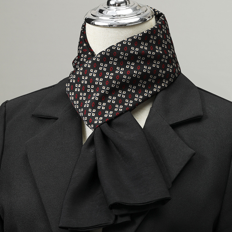 Silk Scarf Square - ผ้าพันคอผู้ชาย ผ้าไหมเทียม ผ้าพันคอสี่เหลี่ยมเล็ก สำหรับผูกคอเสื้อสูท ปกเสื้อเชิ้ต ผ้าพันคอธุรกิจ