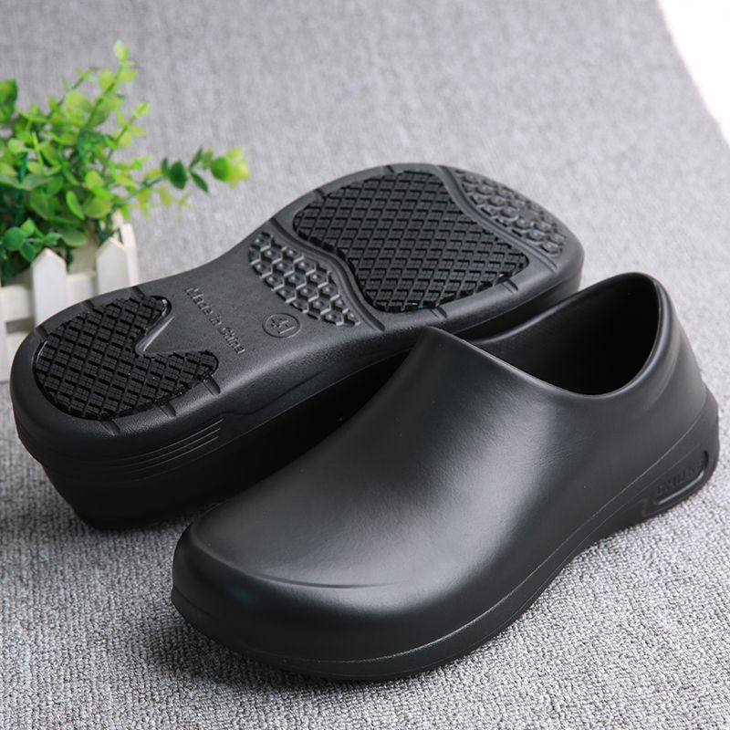 Women Kitchen Accessories - รองเท้าเชฟกันลื่นสำหรับทั้งชายและหญิง - รองเท้าพื้นไม้แบบสวม น้ำหนักเบาและสวมใส่สบาย พื้นรองเท้าด้านบนทำจากอีวา +