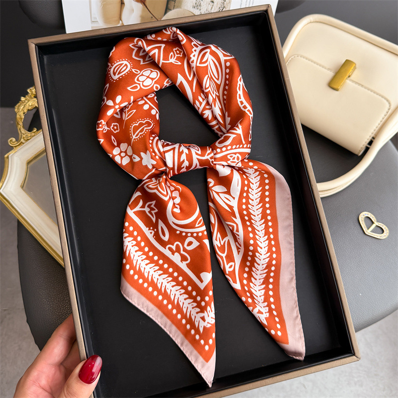 ผ้าพันคอไหมพิมพ์ลายเม็ดมะม่วงห - Silk Scarf Square บทวิจารณ์และราคา