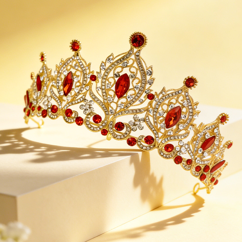 มงกุฎสไตล์บาโรกประดับคริสตัล ท - Women'S Red Accessories บทวิจารณ์และราคา